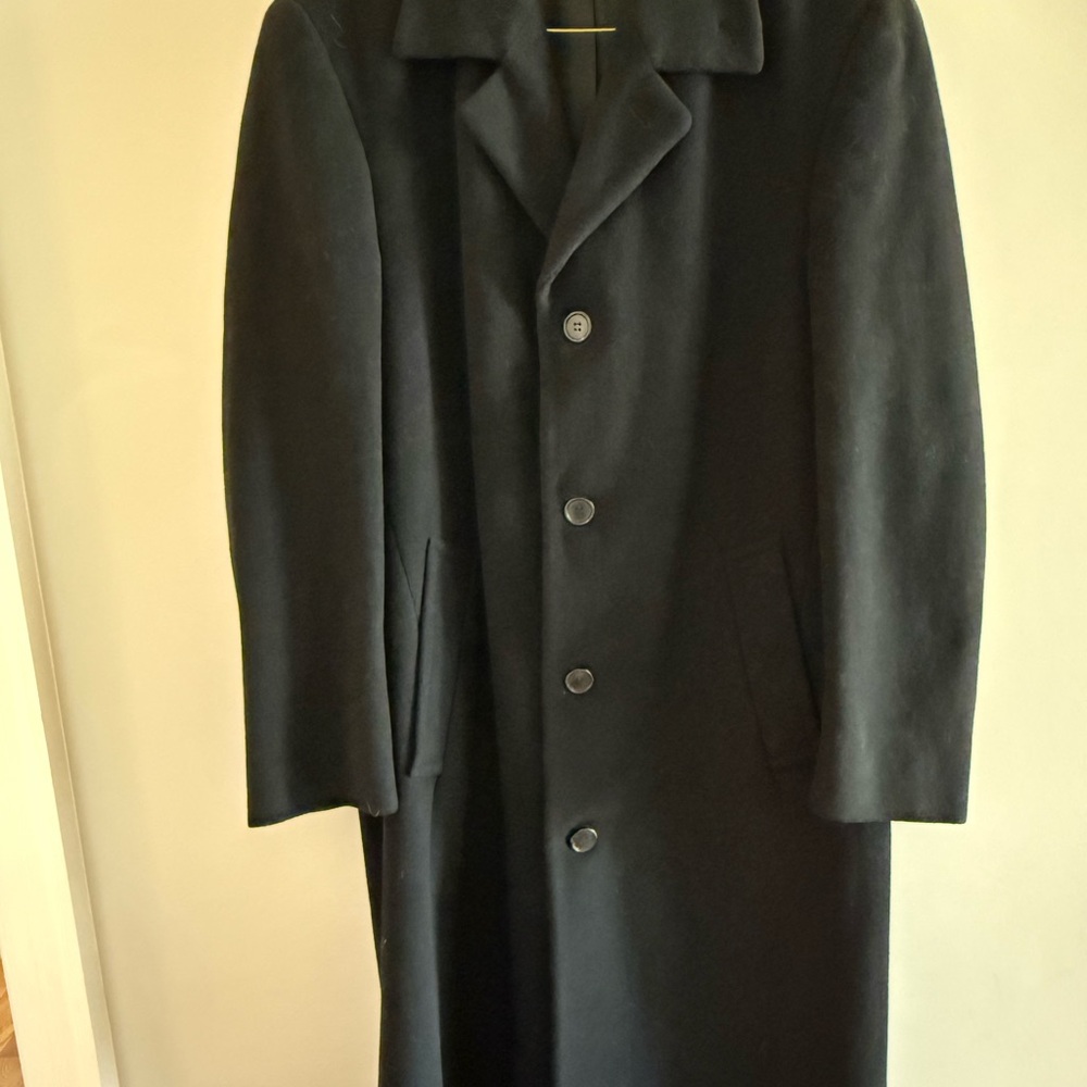 Men's Black Wool Coat